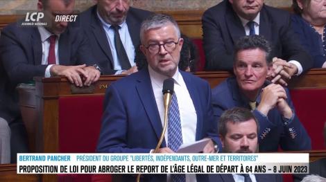 Bertrand Pancher, le 8 juin 2023, à l'Assemblée nationale. LCP Bertrand Pancher, le 8 juin 2023, à l'Assemblée nationale. LCP