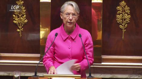 Elisabeth Borne, le 23 octobre 2023 à l'Assemblée nationale. LCP