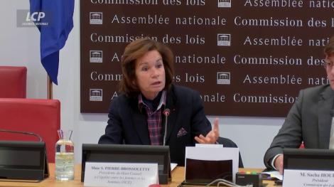 Sylvie Pierre-Brossolette, le 15 novembre 2023 à l'Assemblée nationale. LCP
