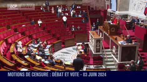 L'hémicycle de l'Assemblée nationale, le 3 juin 2024.