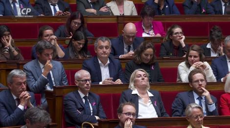 Hémicycle lors du discours de politique générale, le 1er octobre 2024