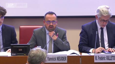 Le rapporteur général du projet de loi de financement de la Sécurité sociale, Yannick Neuder, à l'Assemblée nationale, le 22 octobre 2024.