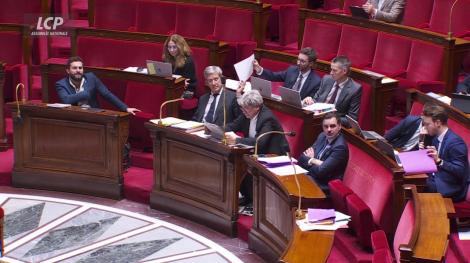 Hémicycle de l'Assemblée nationale le 6 novembre 2024