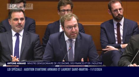 Laurent Saint-Martin et Antoine Armand auditionnés par la commission des finances, le 11 décembre 2024