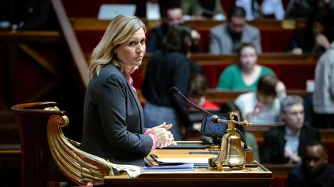 Yaël Braun-Pivet à l'Assemblée nationale, décembre 2024
