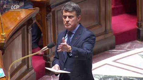 Manuel Valls dans l'hémicycle, le 20 janvier 2025