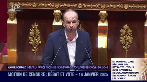 Manuel Bompard, le 16 janvier 2025. LCP