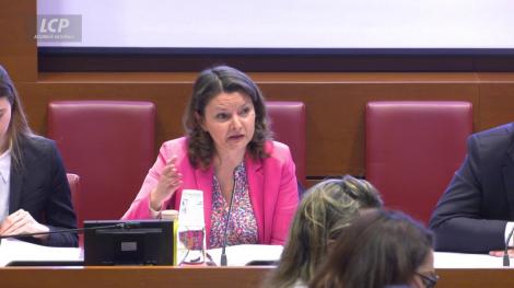 Eva Sas en commission des finances, le 12 février 2025