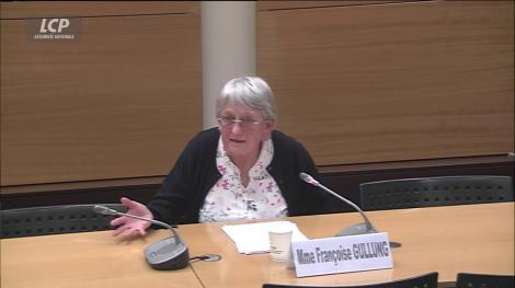 Françoise Gullung lors de son audition par la commission d'enquête Bétharram, le 26 mars 2025
