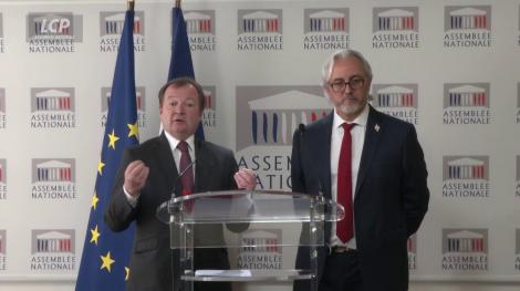 Stéphane Peu et Eric Martineau, le 19 mars 2025.