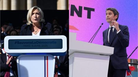 Photo Marine Le Pen - Gabriel Attal.