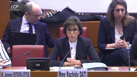 Rachida Dati en commission des Affaires culturelles, le 2 avril 2025
