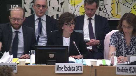 Rachida Dati, le 17 juin, en commission des Affaires culturelles