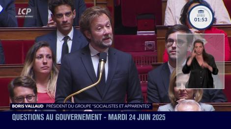 Boris Vallaud, le 24 juin 2025.