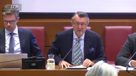Christophe Plassard en commission des finances, le 17 juillet 2025