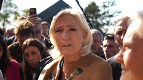 Marine Le Pen au Mans, le 10 octobre 2025.