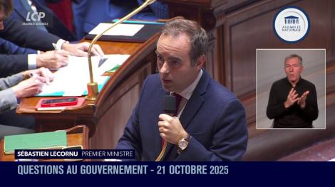Sébastien Lecornu, le 21 octobre 2025
