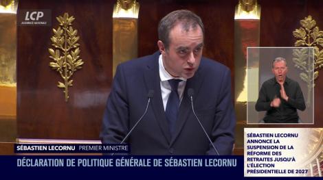 Sébastien Lecornu à l'Assemblée nationale, le 14 octobre 2025