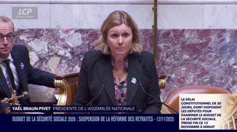 Yaël Braun-Pivet, le 12 novembre 2025.