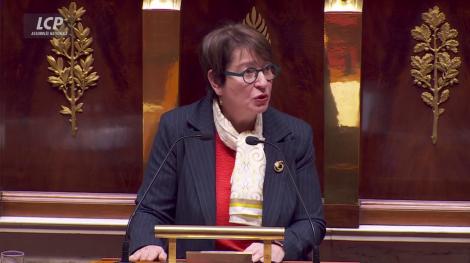 Marietta Karamanli dans l'hémicycle, le 18 décembre 2025