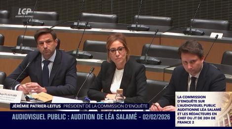 Léa Salamé, devant la commission d'enquête sur l'audiovisuel public.
