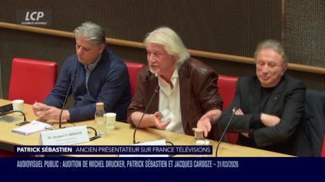 Jacques Cardoze, Patrick Sébastien et Michel Drucker le 31 mars