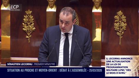 Sébastien Lecornu, le 25 mars 2026 (© LCP)