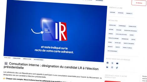 Capture d'écran du site des Républicains.