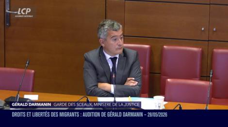 Gérald Darmanin auditionné sur les accords du Touquet, le 28 mai 2026