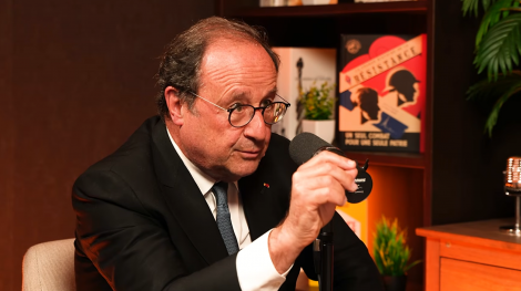 François Hollande durant le podcast de Jean-Jacques Bourdin