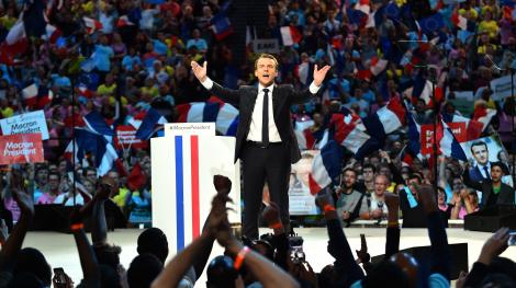 Emmanuel Macron, en meeting le 18 avril 2017.