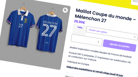 Capture d'écran du site de campagne de Jean-Luc Mélenchon.