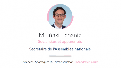 La fiche députée d'Iñaki Echaniz affiche désormais un tilde (© Assemblée nationale)