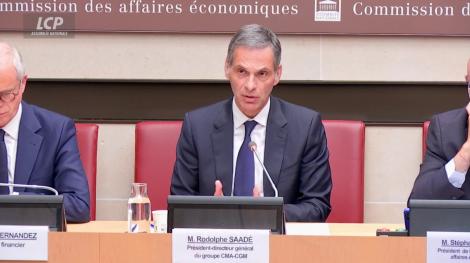 Rodolphe Saadé à l'Assemblée nationale, le 9 juin 2026 (© LCP)
