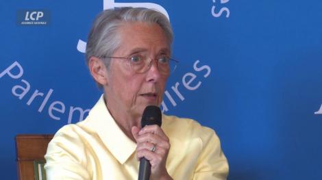 Élisabeth Borne devant l'AJP, le 10 juin 2026