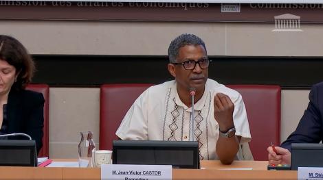 Jean-Victor Castor, ici le 3 juin 2026, est le rapporteur de la proposition de loi à l'Assemblée nationale. LCP