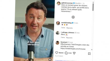 Capture écran du compte Instagram de Gabriel Zucman