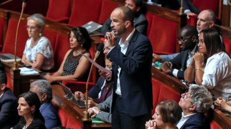 Le député LFI Manuel Bompard, le 7 juillet 2026 à l'Assemblée nationale