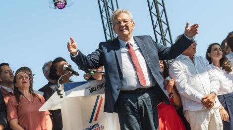 Jean-Luc Mélenchon à Châteauneuf-sur-Isère, le 23 août 2026.