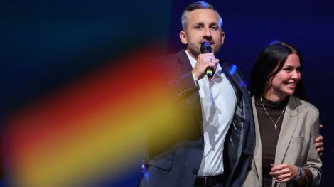 Ulrich Siegmund, leader de l'AfD en Saxe-Anhalt, en Allemagne, et vainqueur du scrutin régional (par RONNY HARTMANN / AFP)