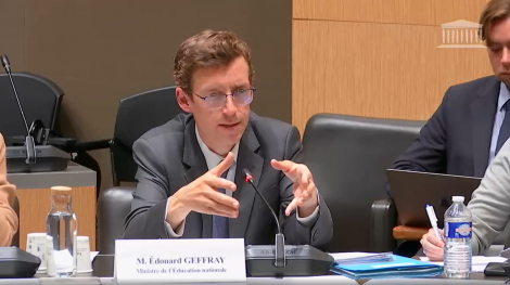 Le ministre de l'Education nationale, Edouard Geffray, le 17 septembre.
