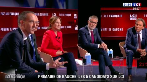 Premier débat de la primaire de gauche, sur LCI (LCI-TF1). 