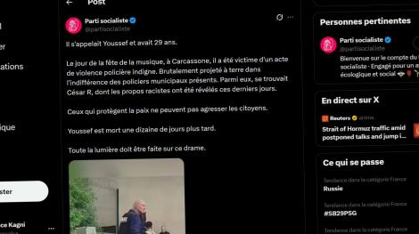 Capture d'écran de X