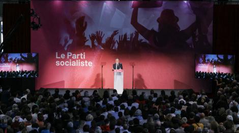 Le Parti socialiste lors de son "campus d'été 2026". (Photo par ALAIN JOCARD / AFP)