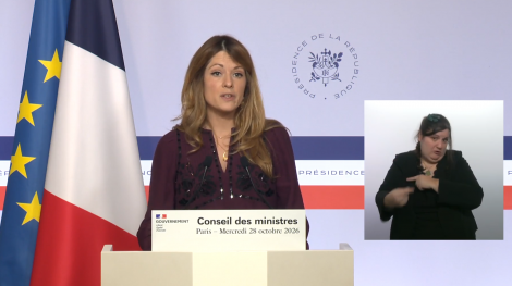 La porte-parole du gouvernement, Maud Bregeon, le 28 octobre 2026