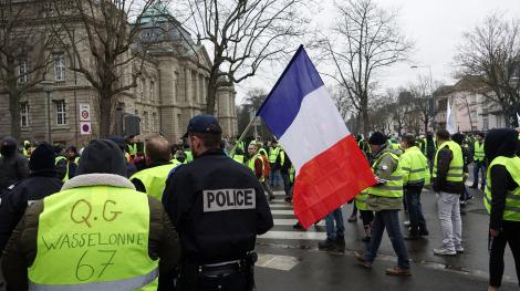 Une manifestation de gilets jaunes à Colmar, en janvier 2019