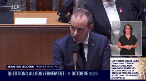 Sébastien Lecornu, le 6 octobre 2026
