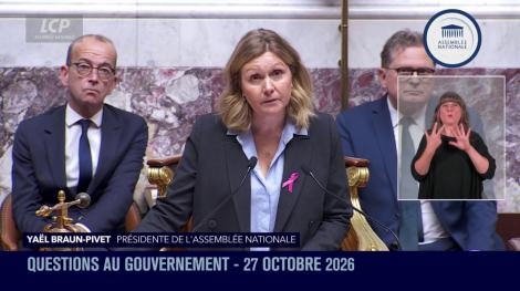 La présidente de l'Assemblée nationale, Yaël Braun-Pivet.