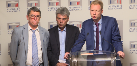 Le sénateur Dominique Watrin et les députés Sébastien Jumel et Pierre Dharréville