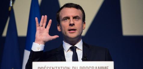 Emmanuel Macron dévoile son programme pour l'élection présidentielle de 2017, le 2 mars 2017 (AFP)